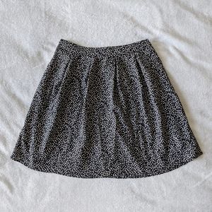 Black & White Heart Patterned Mini Skirt